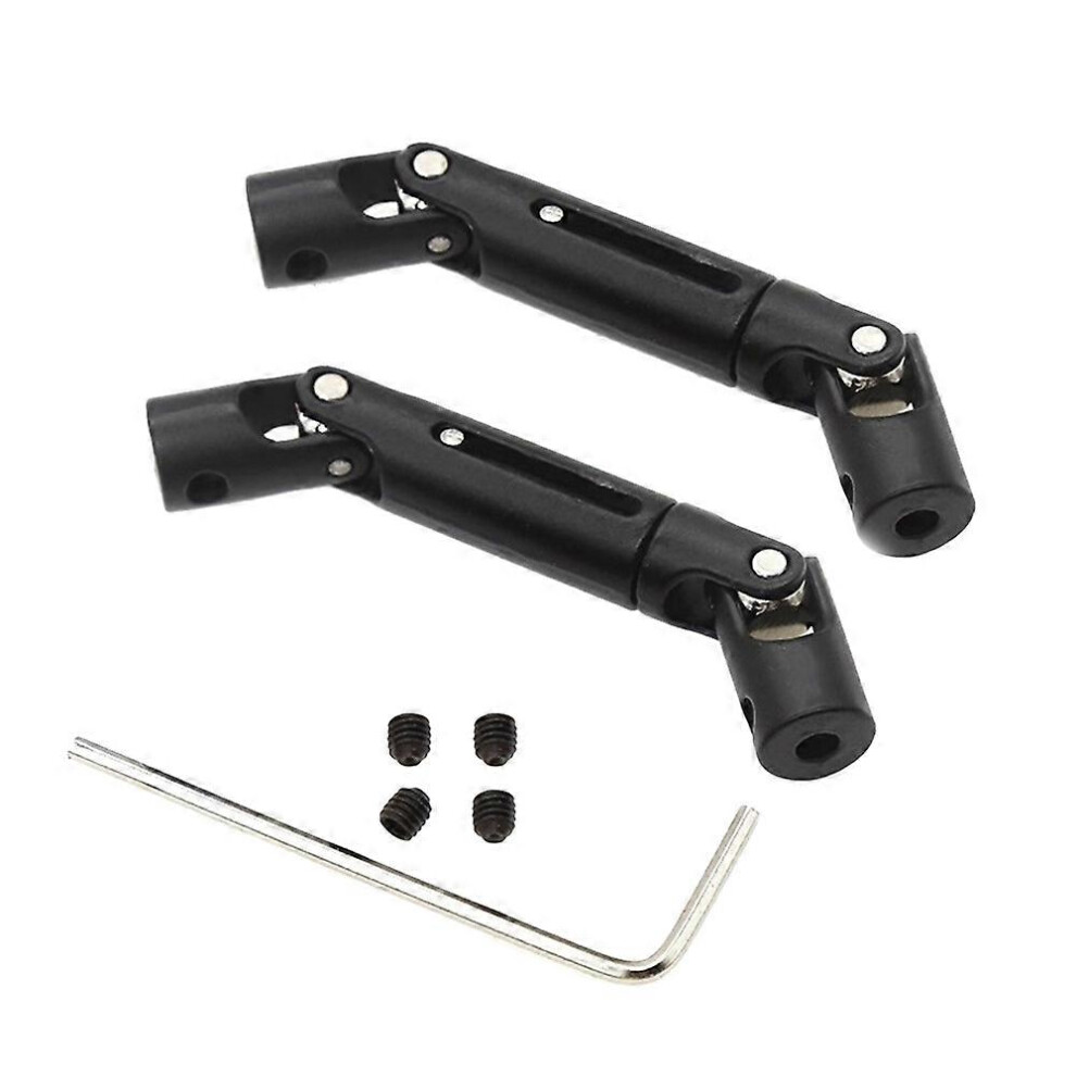 2 Pieces Metal Universal Drive Shaft, Compatible With Wpl D12 C14 C24 B16 B36 B24 Mn D90 Mn99s Henglong Rc Car Upgrade 3438415041184