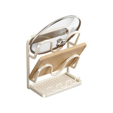Multipurpose Pot Lid And Utensils Holder With Detachable-White