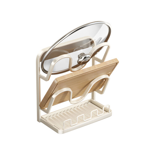 Multipurpose Pot Lid And Utensils Holder With Detachable-White