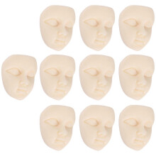 10pcs Beige Mini Resin Flat Back Cabochon Masks compatible with Girls' Faces, Scrapbooking, DIY Hair Bow Center