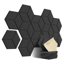 12pcs Self-Adhesive Acoustic Foam Soundproofing Panels compatible with Sound Insulation & Acoustic Treatment