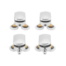 4pcs 23mm Shower Door Rollers Sliding Shower Door Wheels Replacement Rollers (2 Top & 2 Bottom)