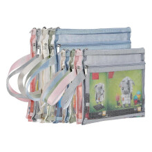 10pcs colored double-layered mesh zipper bags for building block sets toy storage organization