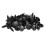 48pcs black plastic 5mm x 5mm hole diameter rivets mounting push clips 1