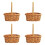 4Pcs Mini Woven Rattan Flower Basket With Handle For Wedding 1
