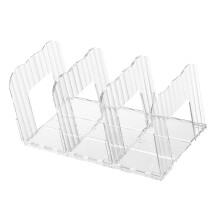 Book And Bag Holder Space Saving Handbag Divider-White 3 grids