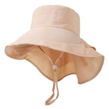 Sun Protective Wide Brims Fisherman Hat With Large-apricot M