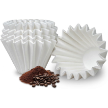 Confezione da 100 piccoli filtri da caffè usa e getta per 1-2 tazze, compatibili con la caffettiera a goccia Kalita Wave Dripper serie 155