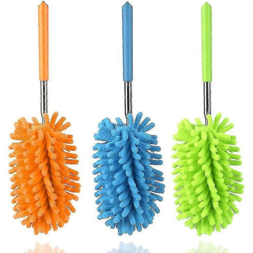 3 Pack Microfiber Duster, Washable Microfiber Extendable Duster Microfiber Hand Duster Cleaning Tool Dusting Brush for Home