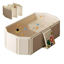 Baby Foldable Kids Bathtub for Infants to Toddler with Non-Slip Base,Easy Storage,Perfect for Small Spaces,White