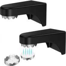 Set di 2 porta sapone magnetici, porta sapone da parete per bagno, colore nero.