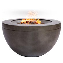 Centurion TABITI Dark Grey Lavish Garden & Patio Fire Pit with Stone Finish - Fully Assembled