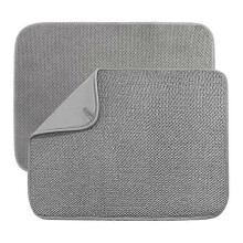 2 Pack Absorbent Microfiber Kitchen Counter Dish Drying Mat