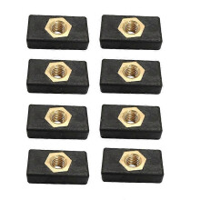 8Pcs Kayak Side Mount Slide Track Rail Sliders Fishing Rod Holder Mounting Base Sliding Nut