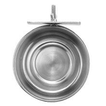 3-Piece Stainless Steel Bird Feeder Cup Parrot Cage Water Food Bowl