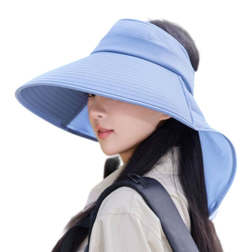 Breathable Adjustable Sun Visors Hat For Men Women Water-Blue