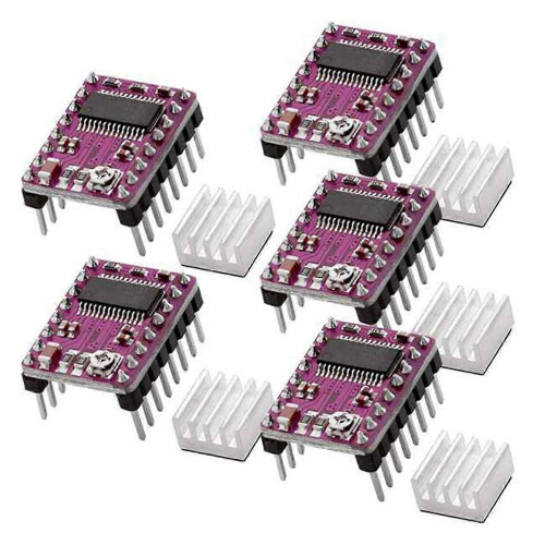 5 τεμάχια πλακέτα οδήγησης μοτέρ StepStick DRV8825 με ψύκτρα