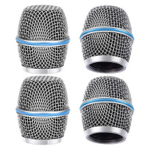 Conjunto de 4 protetores de vento para microfone, grades de malha para substituição de cabeças esféricas de microfone.