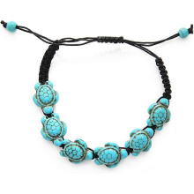 Adjustable Boho Beach Sea Turtle Anklet Bracelet Beaded Woven Ankle Bracelet Chain Accessories Jewelry for Women and Girls