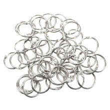 50 Pcs 30mm Loose Leaf Rings Staple Book Binder Keychain Rings