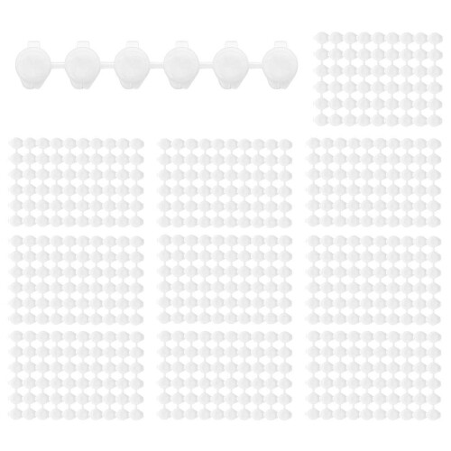 100 Strips 600 Pots Empty Clear Plastic Paint Strips Cup Storage Containers for Painting Craft