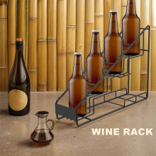 4 Bottle Wire Display Rack Multifunction Syrup Coffee Storage Rack for Milk Tea Cup