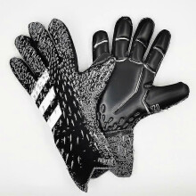 Goalkeeper Gloves Premium Quality Football Goal Keeper Gloves Finger Protection-9-Black