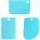3 Pcs Cake Scraper Smoother Set, Cake Icing Smoother Tool for Cake Decorating, Plastic Dough Scraper Flexible Bowl Scraper for Baking 1