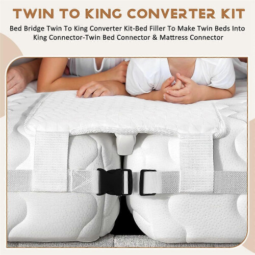 Kit de conversion de lit simple en lit king size, connecteur de remplissage de lit