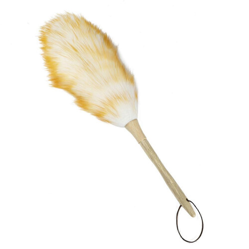 Lambswool Duster with Solid Wooden Handle Flexible Anti-Static Head compatible with Office Home Car