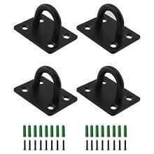 Pad Eye Plate U Hooks Heavy Duty Wall Mount Ring Hooks Marine Hanging Hardware Staple Hook Loop