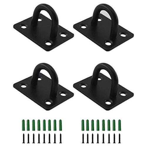 Pad Eye Plate U Hooks Heavy Duty Wall Mount Ring Hooks Marine Hanging Hardware Staple Hook Loop