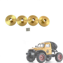 Brass Wheel Hex Adapter Axle Counterweight Brake Disc compatible with FMS FCX24 1/24 RC Crawler Car Upgrades Part