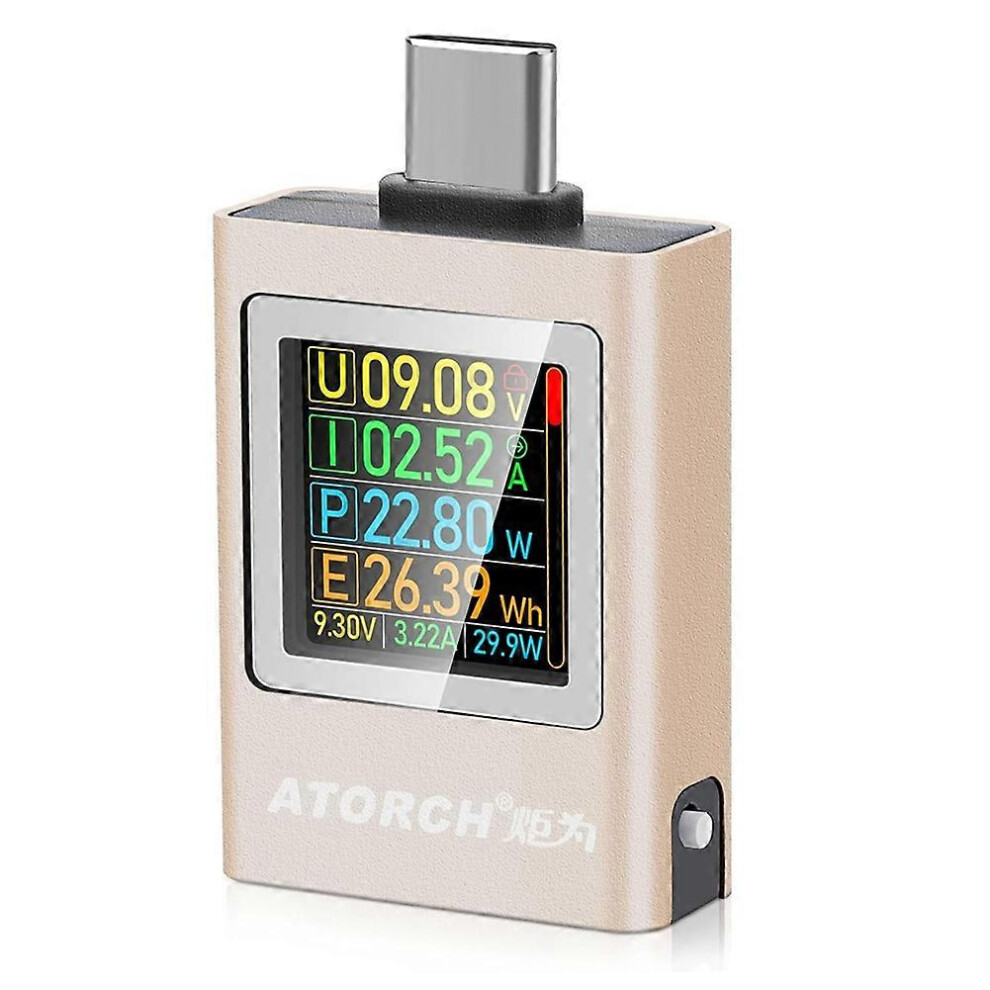 Atorch Type-C Usb Power Meter Tester 4-50V 0-12A Digital Voltage Current Multimeter 3562901267212