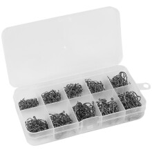 500Pcs #3~12 High Carbon Steel Carp Fishing Hooks Pack With Hole With Retail Box