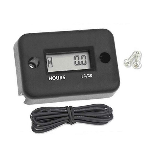 Waterproof Inductive LCD Digital Hour Meter Timer compatible with Bike Motorcycle ATV Snowmobile Engine