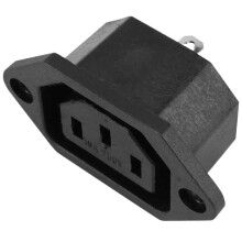 AC 250V 10A IEC 320 C13 Panel Mount Plug Connector Socket
