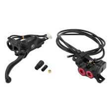 Motorfiets achterremset met hydraulisch remvloeistofreservoir, compatibel met de SurRon Light Bee XS crossmotor.