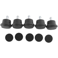 5 Pcs Bell Glides Replacement, Convert Office Chair or Stool Swivel Caster Wheels to Fixed Stationary Castors