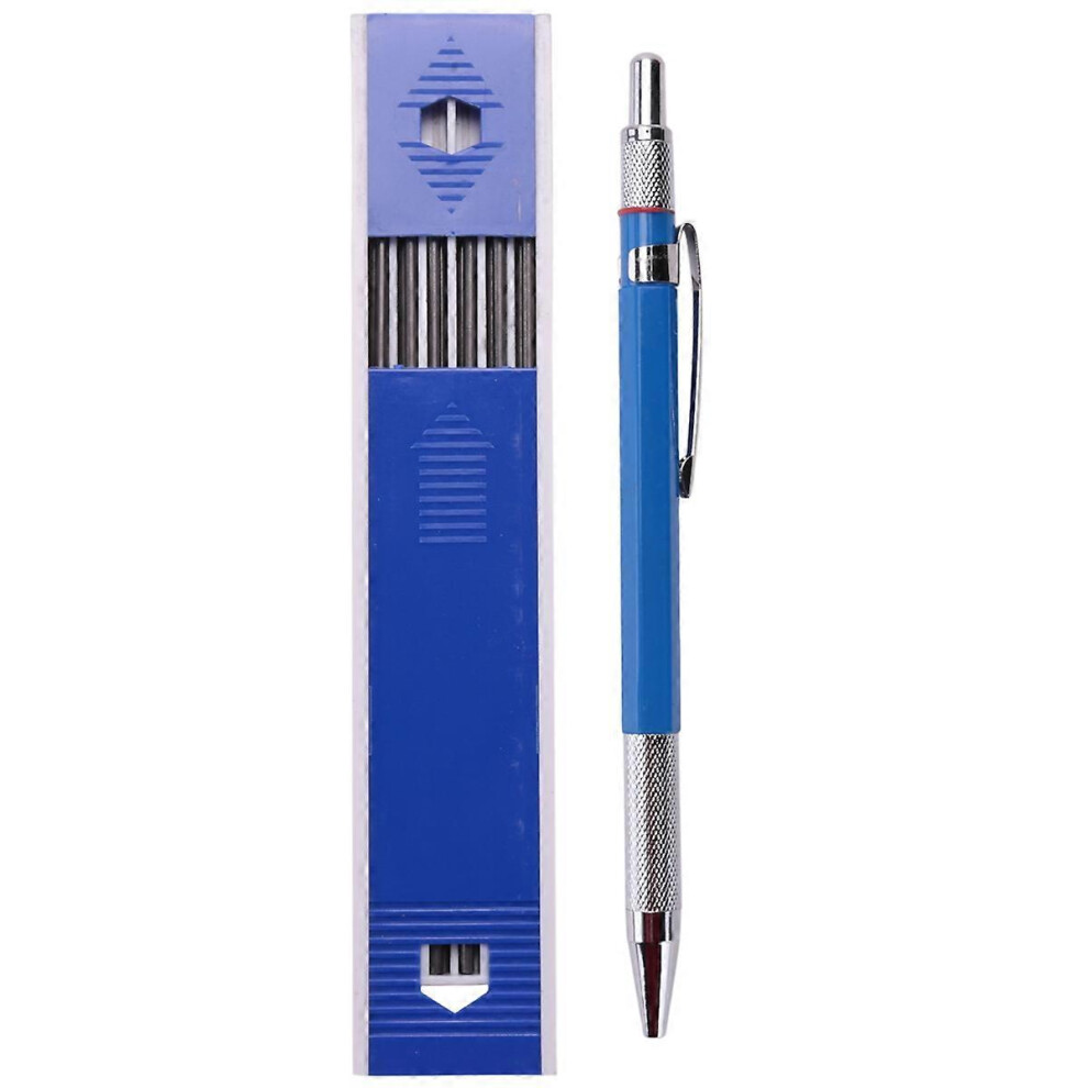 Welders Pencil With 6Pcs 2.0Mm Round Refills Mechanical Pencil Marker Compatible With Pipe Fitter Welder Construction 3227871907949