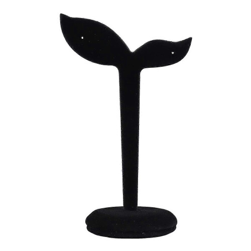 Black Velvet Stud Earring Display Stand Holder Storage Rack 12CMx7CM