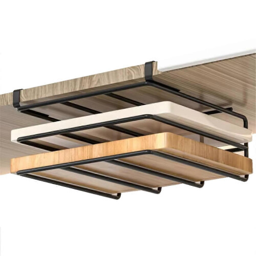 Kitchen Non-Punch Multi-Function Cutting Board Storage Rack Under Cabinet Hanging Holder