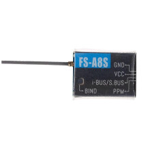 FLYSKY FS-A8S V2 2.4G 8CH Mini Receiver PPM I-BUS SBUS Output compatible with Flysky FS-I6 FS-I6S Airplane FPV