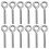 12PCS M6 x 70mm 304 Stainless Steel Ring Threaded Rods Set compatible with Secure Fixing 1