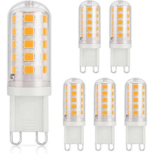 Set of 6 G9 LED Bulbs, Warm White 3000K, Energy Saving Design