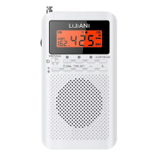 LIJIANI Mini Portable FM Radio Antenna Pocket FM/AM/WB Three Band Weather Alarm Radio Receiver
