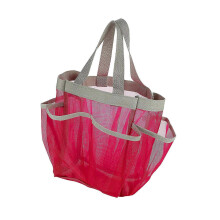 Pink 7 Pocket Shower Caddy Tote, compatible with College Dorms, Gym, Shower, Swimming Scenarios