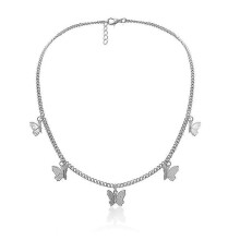 Exquisite kleine Schmetterlingsanhänger-Halskette für Damen und Herren