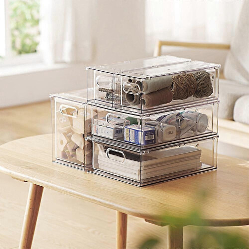 Multifunctional Drawer Storage Box for Desktop Toy Clothes Cosmetic Kitchen Storage 1