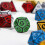 Blue 7 Pcs Acrylic Multi-Sided Dice Set compatible with TRPG DND Table Game D4-D20 Polyhedral Dice 5
